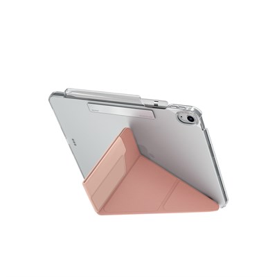 Uniq Camden iPad 2025 10.9 (10.nesil) Katlanabilir, Çok Açılı Stand, İnce & Hafif Tasarım Tablet Kılıfı – Pembe