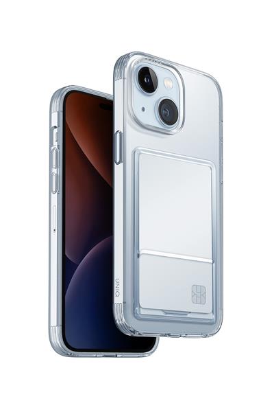 Uniq Apple iPhone 15 Air Fender Kartvizitli Kapak - Şeffaf