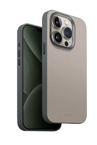 Uniq Apple iPhone 15 Pro MagSafe Uyumlu Lyden DS Deri Telefon Kılıfı – Bej