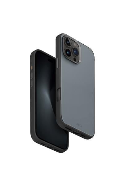 Uniq Apple iPhone 16 Pro Max MagSafe Uyumlu Lyden DS Deri Telefon Kılıfı – Lacivert