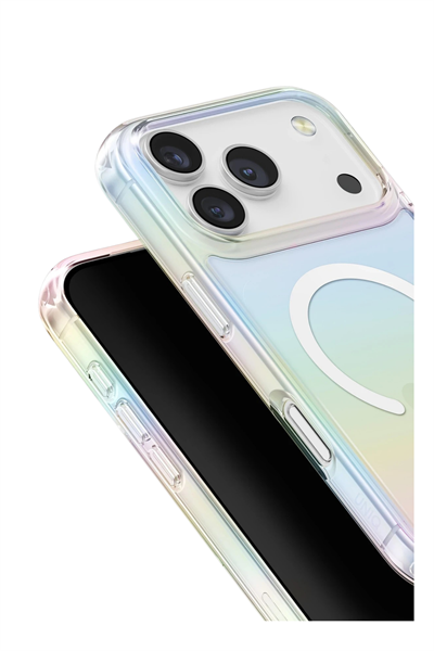 Uniq iPhone 17 Pro Max Iridescia MagSafe Uyumlu Holografik Kılıf – Rainbow