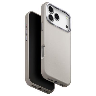 Uniq iPhone 17 Pro Max Lyden MagSafe Vegan Deri Kılıf – Gri