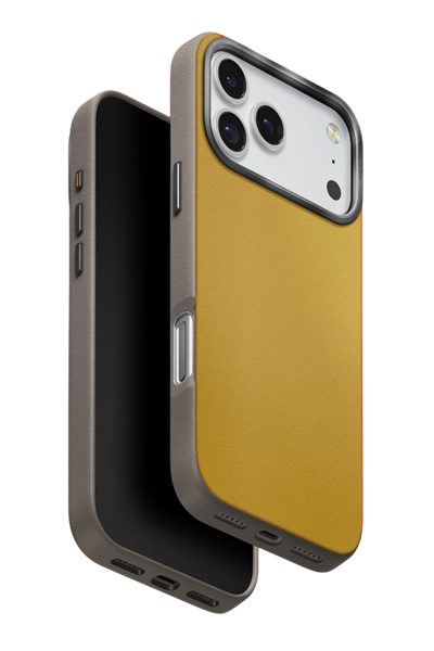 Uniq iPhone 17 Pro Max MagSafe Uyumlu Lyden DS Deri Telefon Kılıfı – Sarı