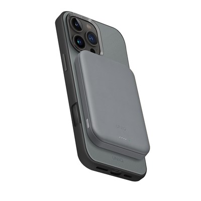 Uniq Lyden Lexa 5000mAh Manyetik MagSafe Kablosuz Powerbank PD Type-C – Yeşil