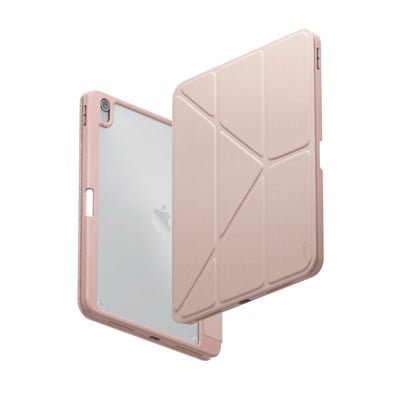 Uniq Moven iPad 2025 10.9 (10.nesil) Standlı, Katlanabilir Stand, İnce & Dayanıklı Tasarım Tablet Kılıfı – Pembe