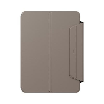 Uniq Rovus Snapmount iPad 2025 10.9 (10.nesil) 360° Dönebilen Manyetik Standlı Koruyucu Case Tablet Kılıfı – Gri