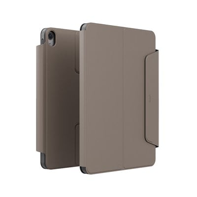 Uniq Rovus Snapmount iPad 2025 10.9 (10.nesil) 360° Dönebilen Manyetik Standlı Koruyucu Case Tablet Kılıfı – Gri