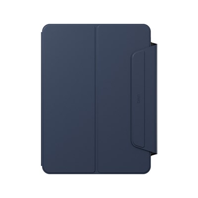 Uniq Rovus Snapmount iPad Air 11 (2024) 360° Dönebilen Manyetik Standlı Koruyucu Case Tablet Kılıfı – Lacivert