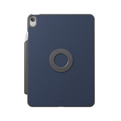 Uniq Rovus Snapmount iPad Air 11 (2024) 360° Dönebilen Manyetik Standlı Koruyucu Case Tablet Kılıfı – Lacivert