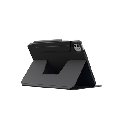 Uniq Rovus Snapmount iPad Pro 11 (2024) 360° Dönebilen Manyetik Standlı Koruyucu Case Tablet Kılıfı – Siyah 