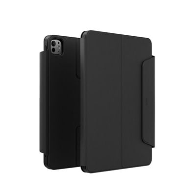 Uniq Rovus Snapmount iPad Pro 11 (2024) 360° Dönebilen Manyetik Standlı Koruyucu Case Tablet Kılıfı – Siyah 