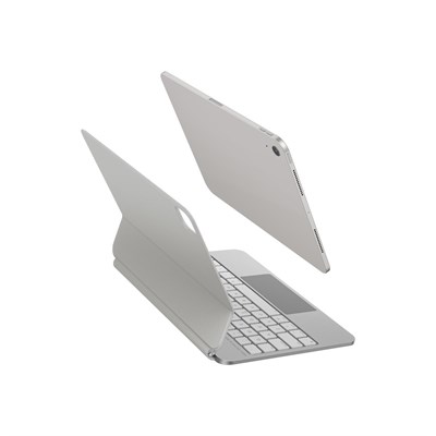 Uniq Venno Pro iPad Pro 11 (2024) Manyetik Klavyeli Kılıf – Trackpadli, Beyaz