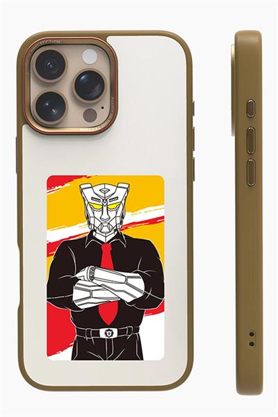 URR Apple iPhone 16 Pro Max NFC Smart Case Akıllı Kapak - Gold