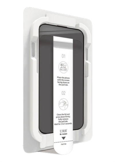 URR iPhone 17 Pro Max Aligner+ Hayalet Cam Ekran Koruyucu – Siyah Gizli Görüş Koruma