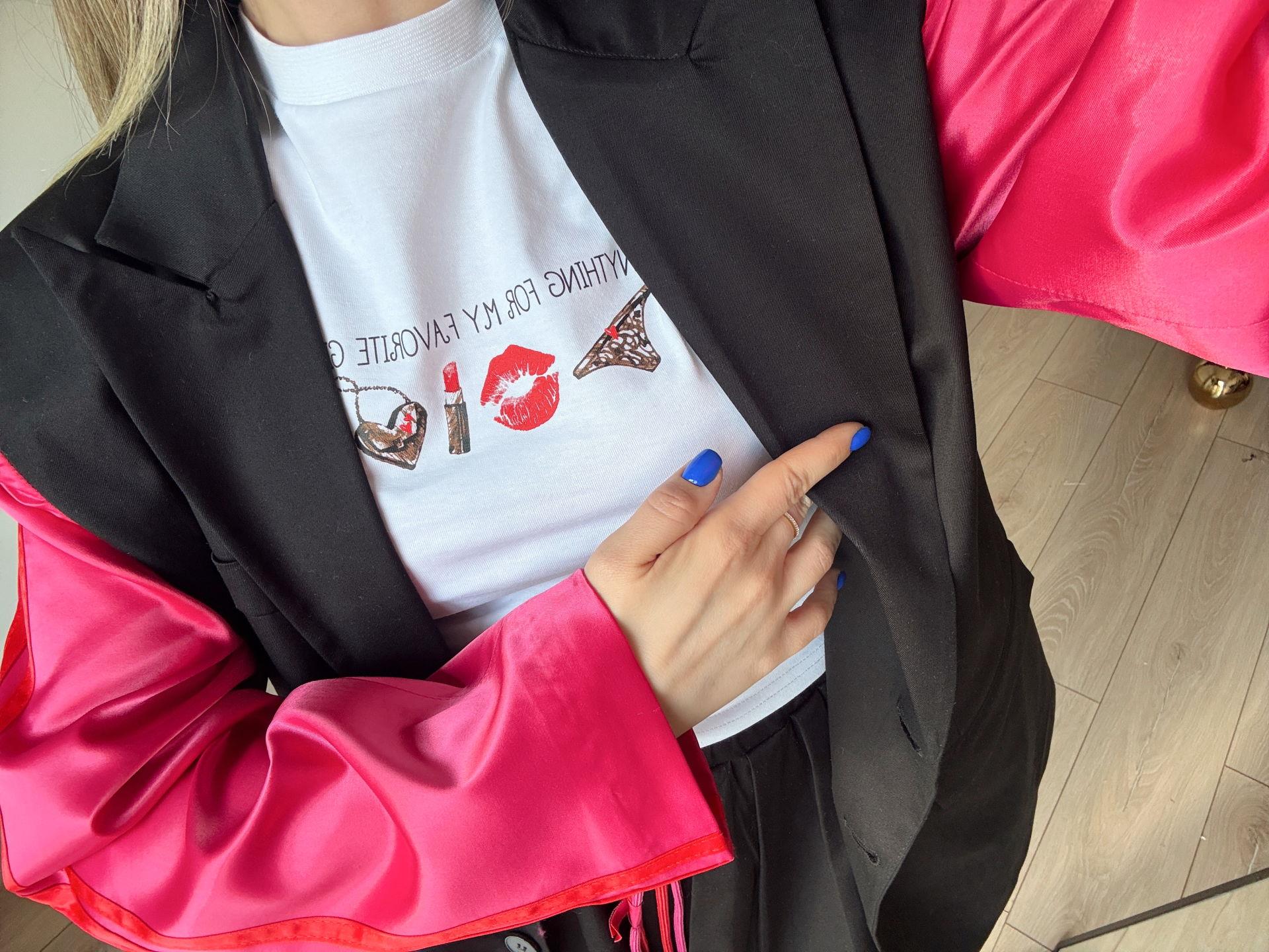 Baskı Detaylı Crop T-shirt
