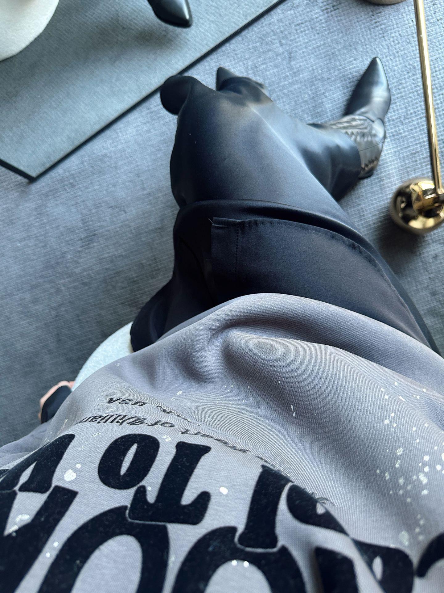Baskı Detaylı Oversize Sweatshirt Koyu Gri