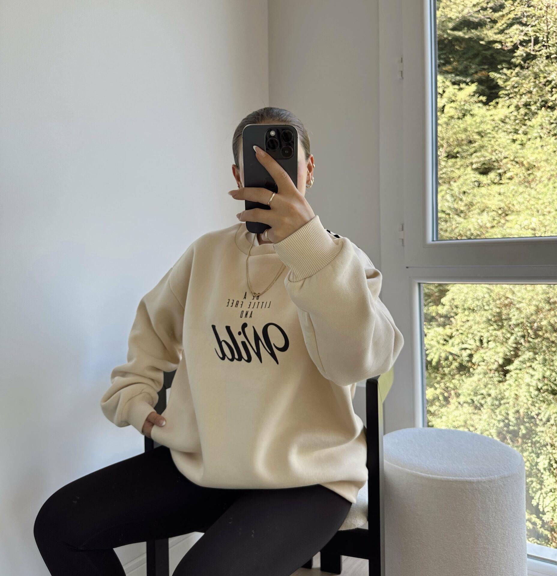 Baskı Detaylı Sweatshirt