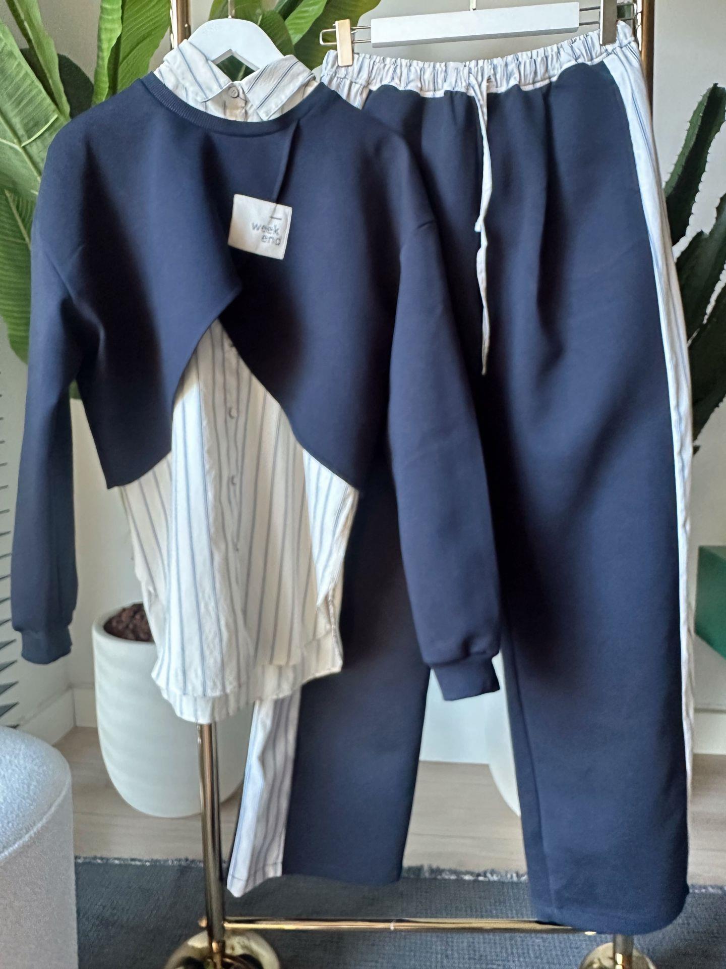 Gömlek Birleşik Baskılı Sweat