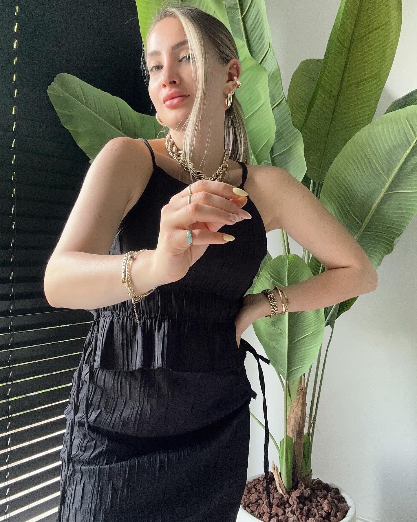 Maria Etek Üst Takım Siyah