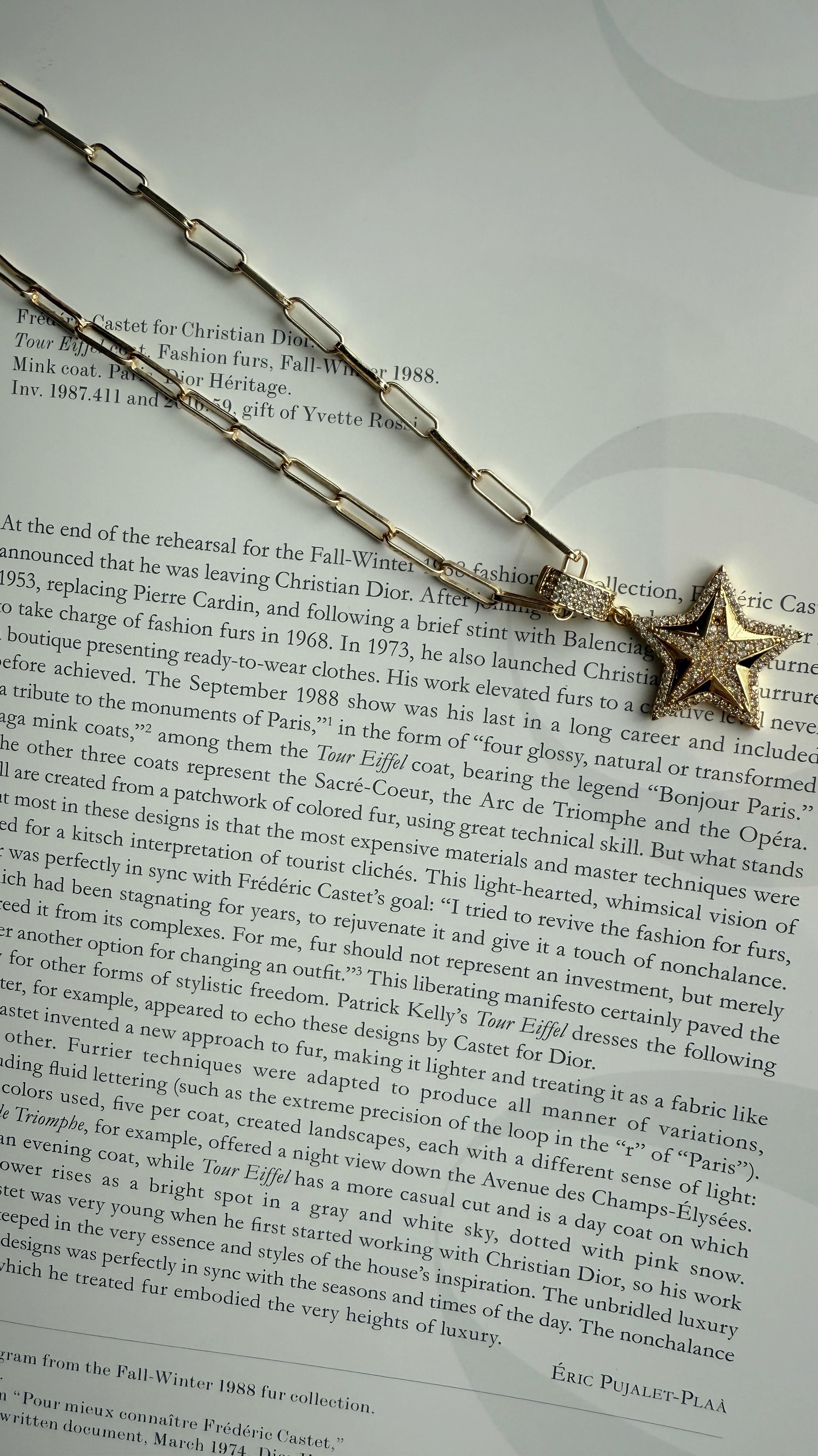 Ataç Zincir Kolye Yıldız Charm Gold