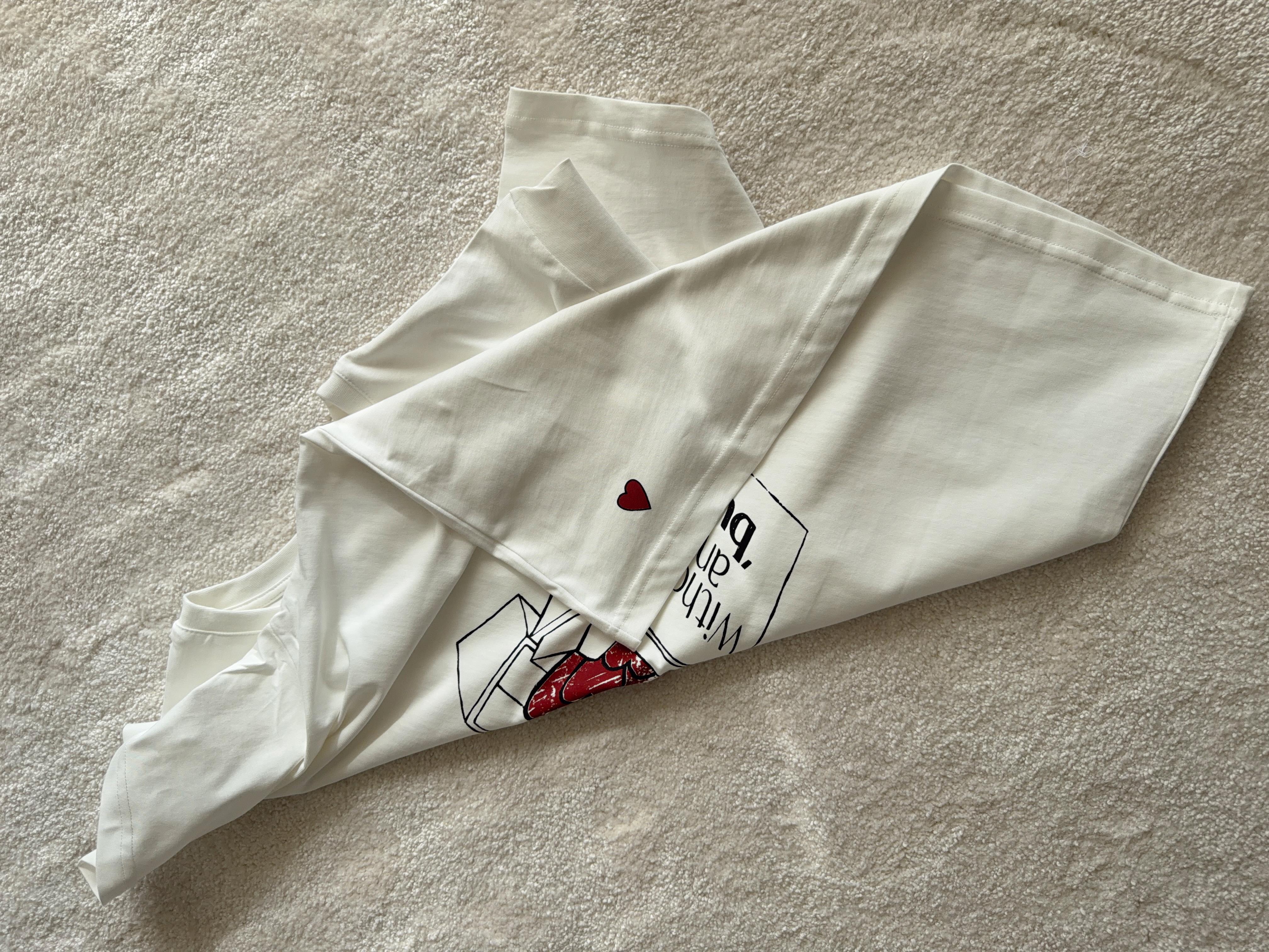Baskı Detaylı Oversize Tshirt Kalpli