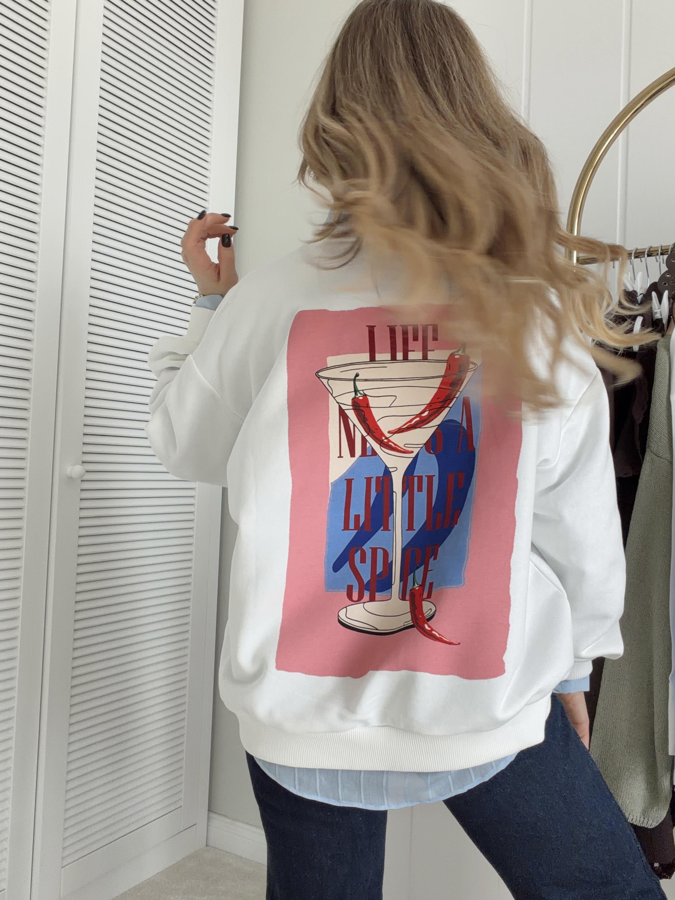 Baskı Detaylı Sweatshirt SPICE