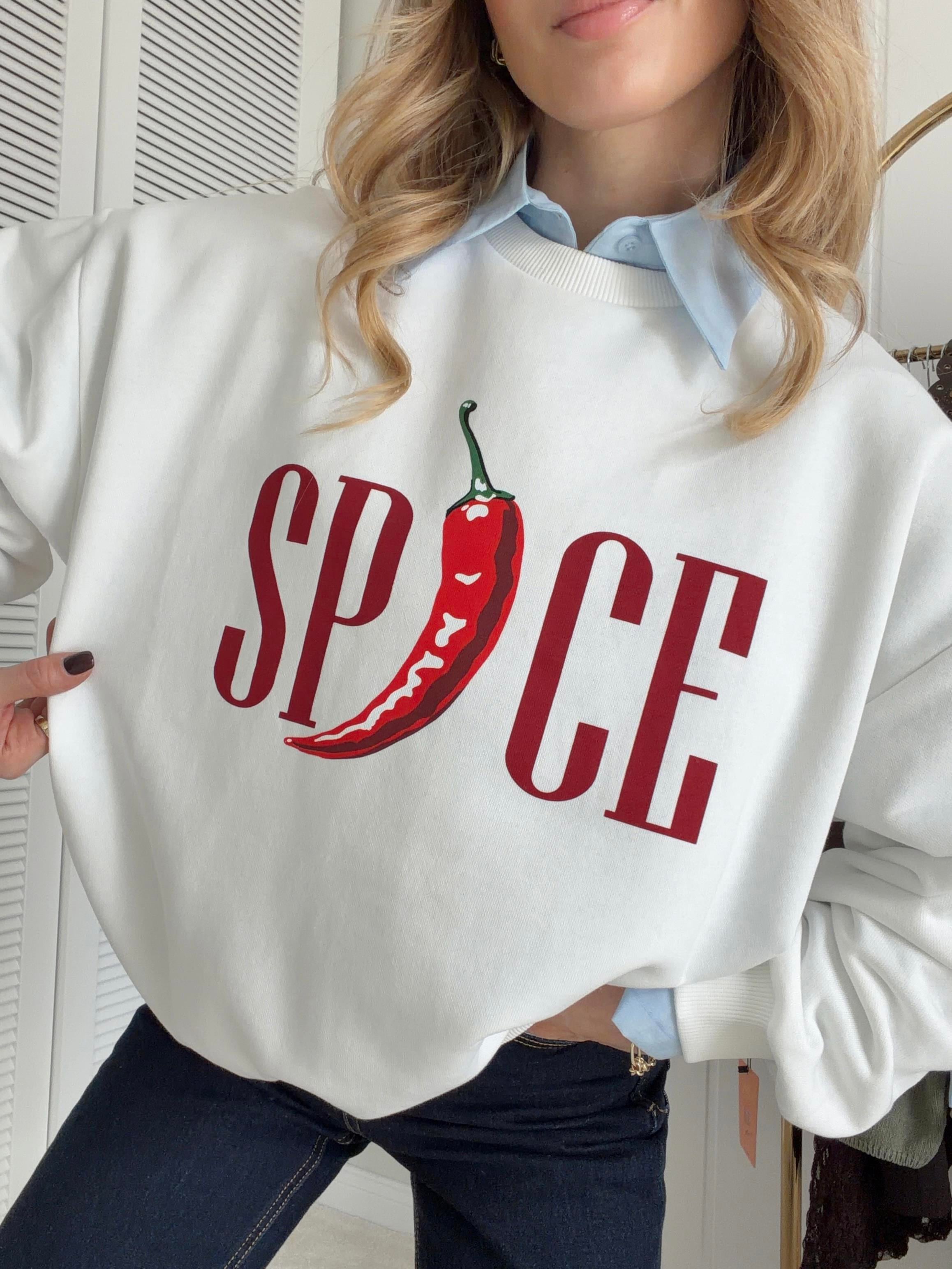 Baskı Detaylı Sweatshirt SPICE