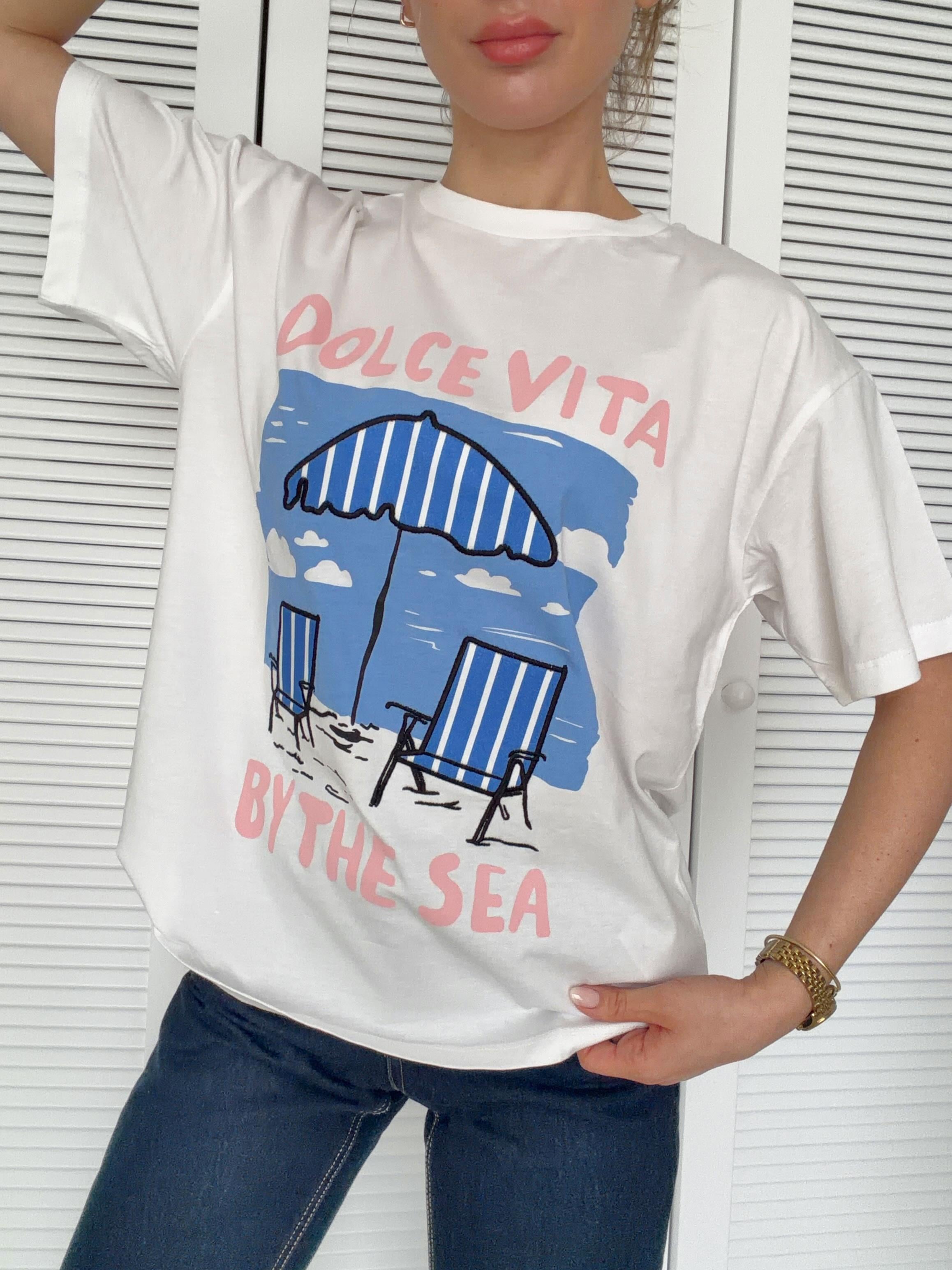 Baskı Detaylı Tshirt Dolce Vita Ekru