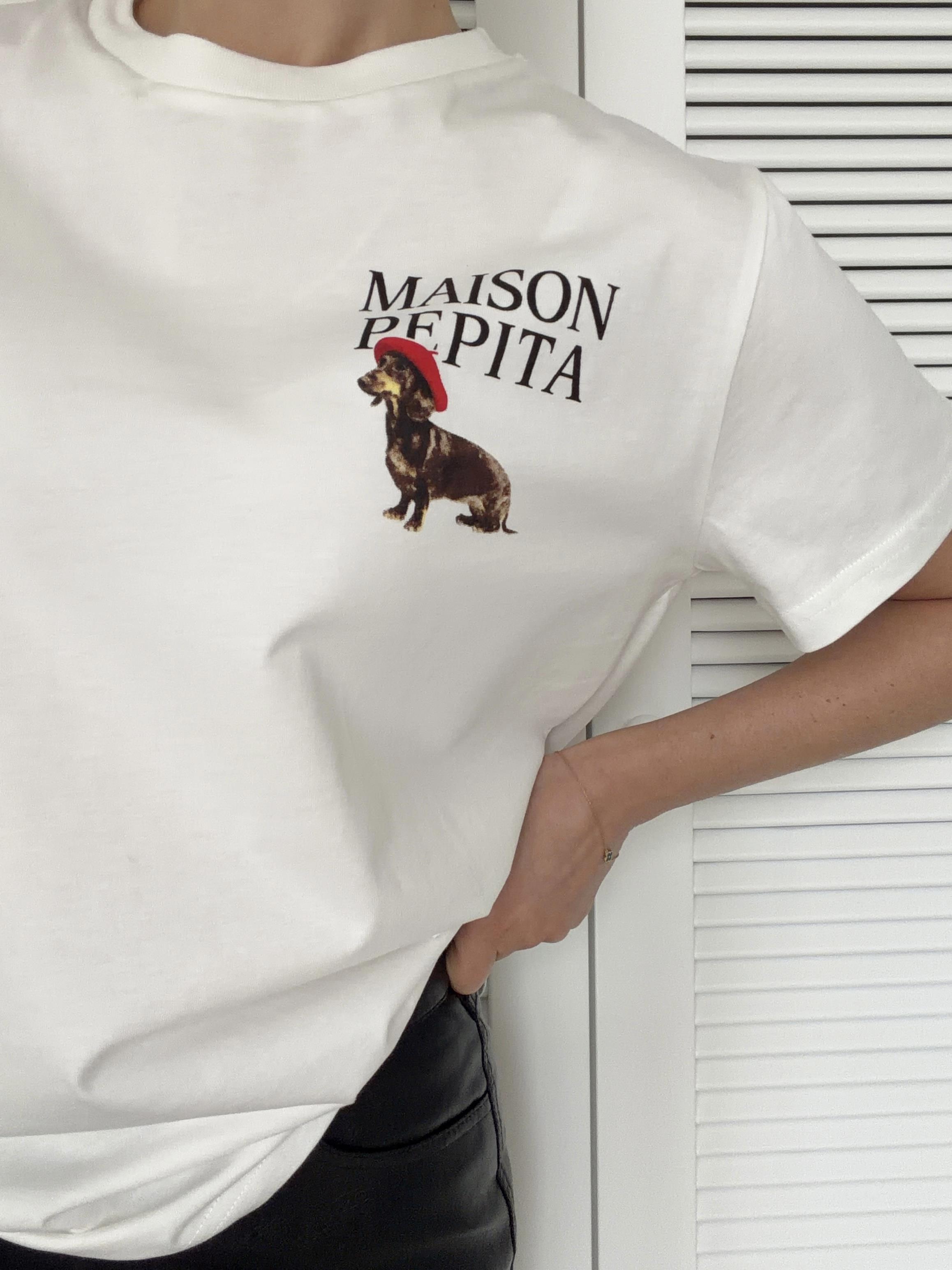 Baskı Detaylı Tshirt Ekru PARISIAN