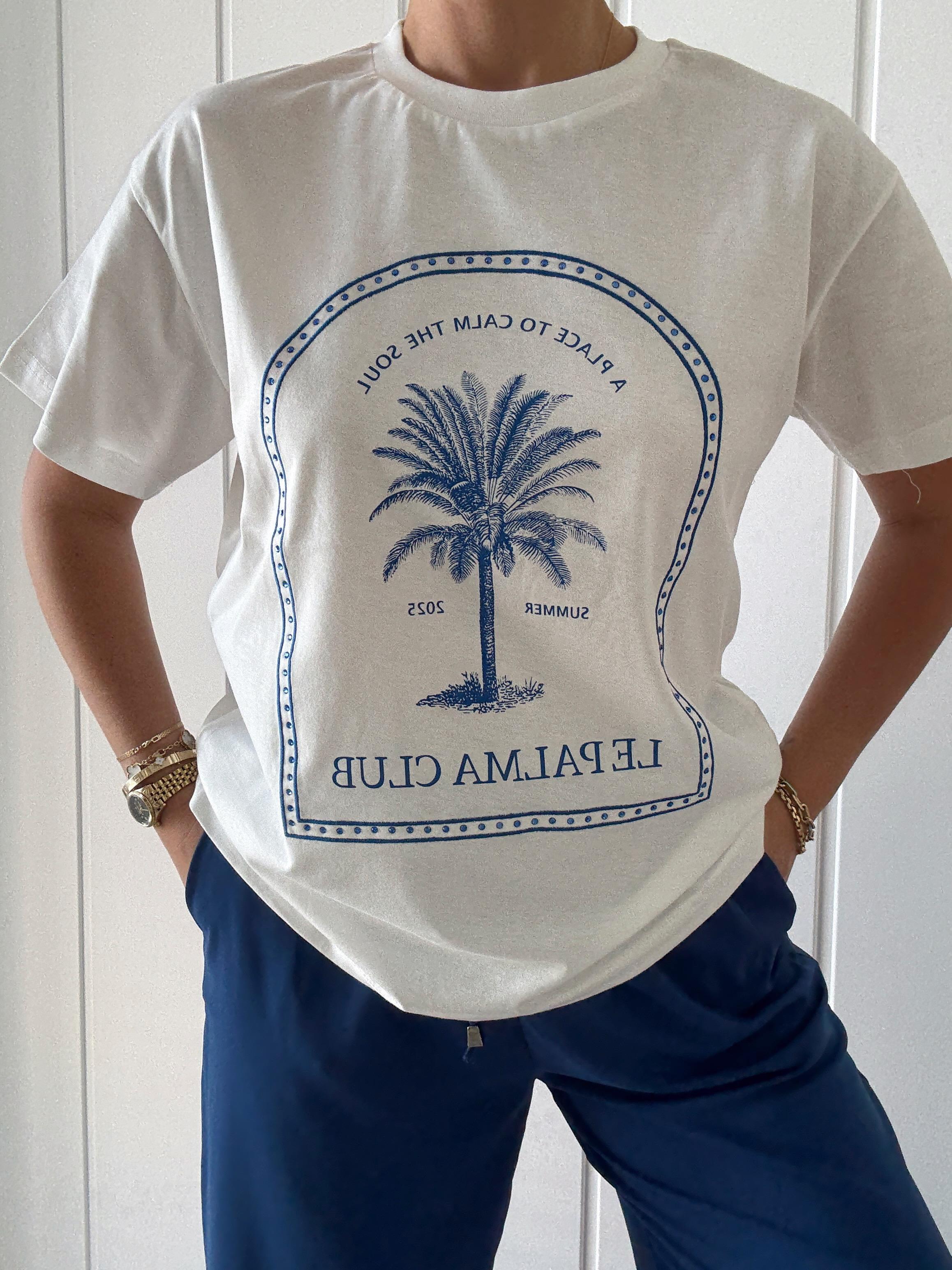 Baskılı Tshirt Taş Detaylı Mavi 