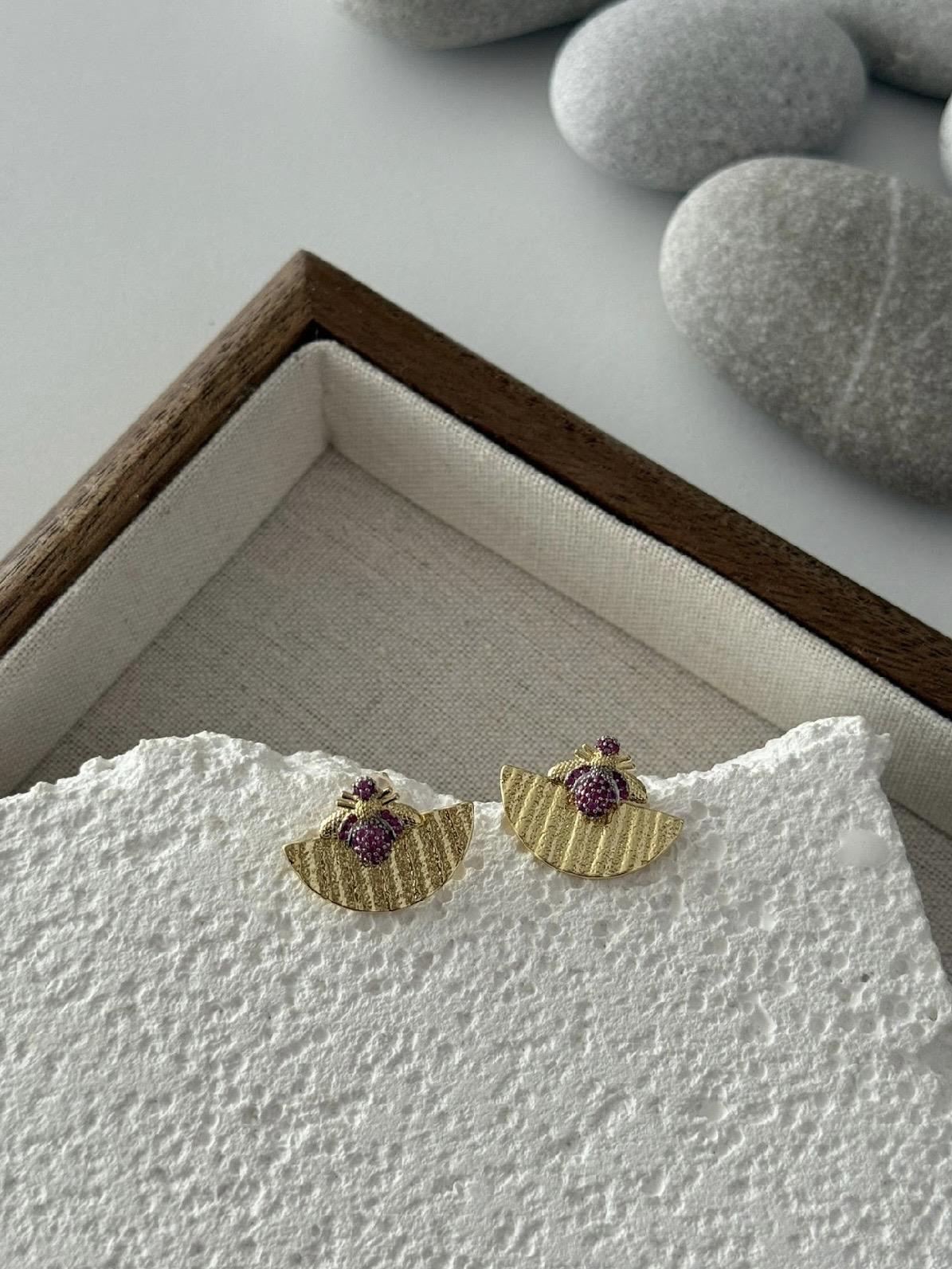 Bee Küpe Gold 