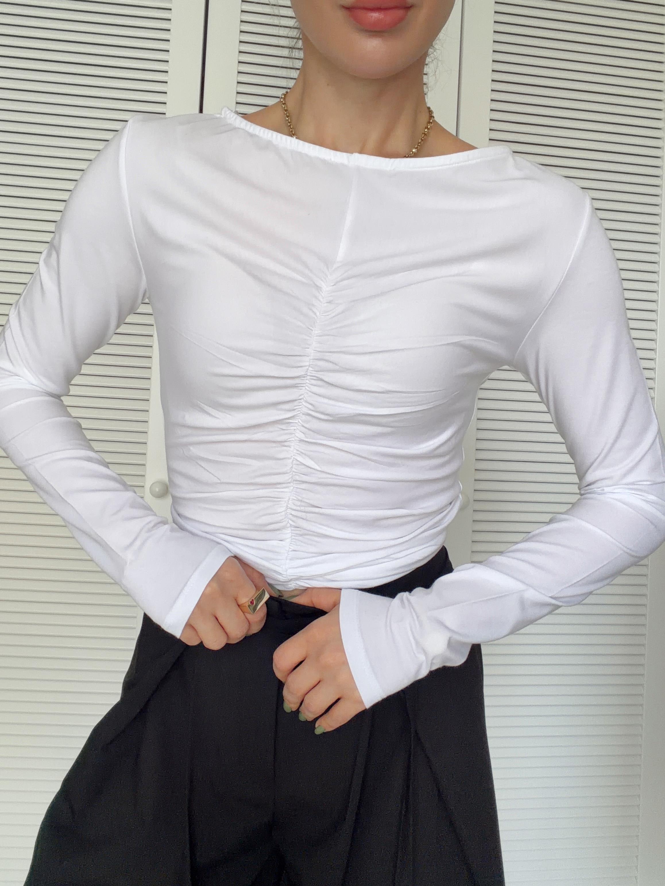 Büzgülü Body Ekru