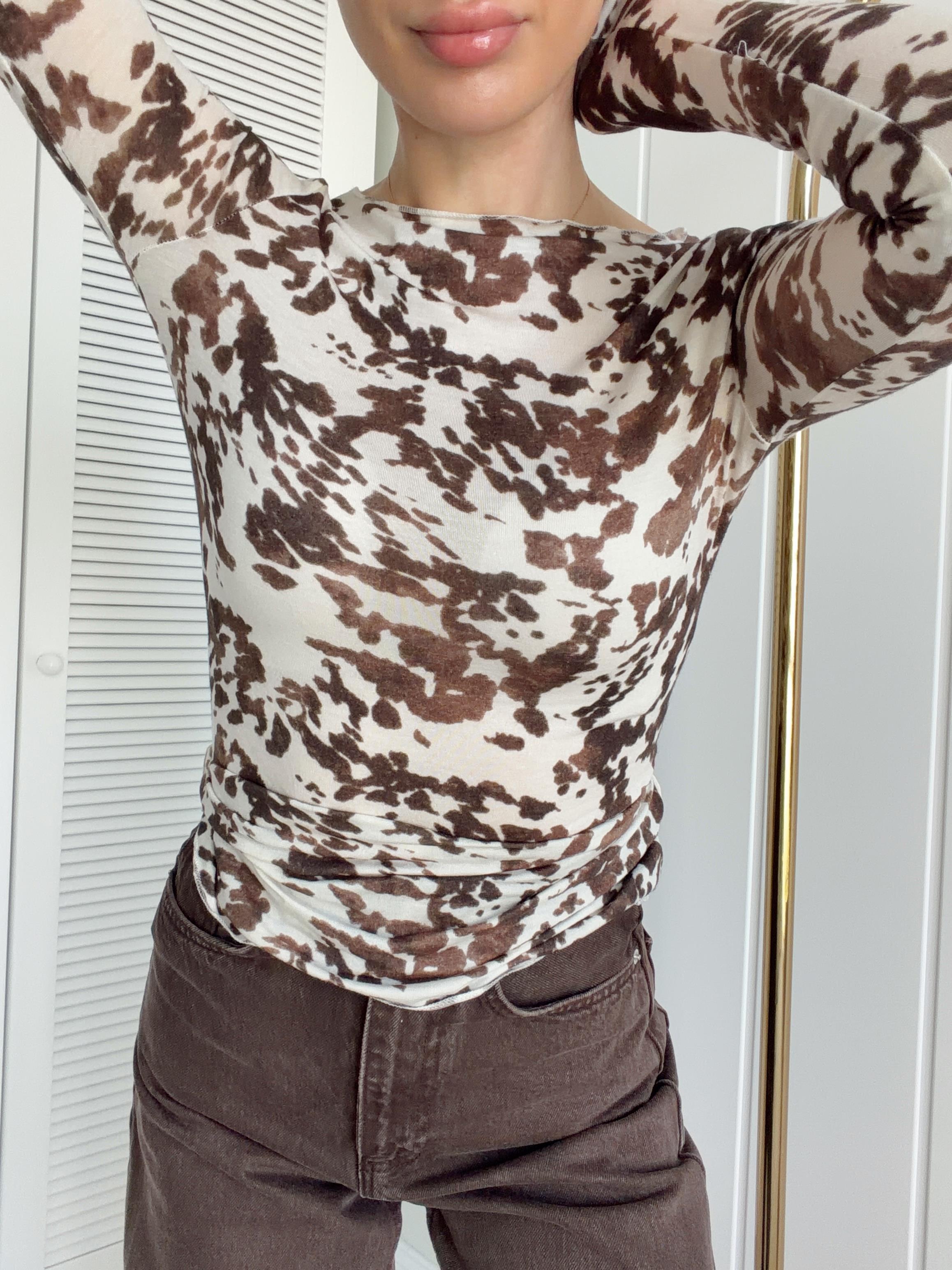 Desenli Model Kaşmir Body Kahve