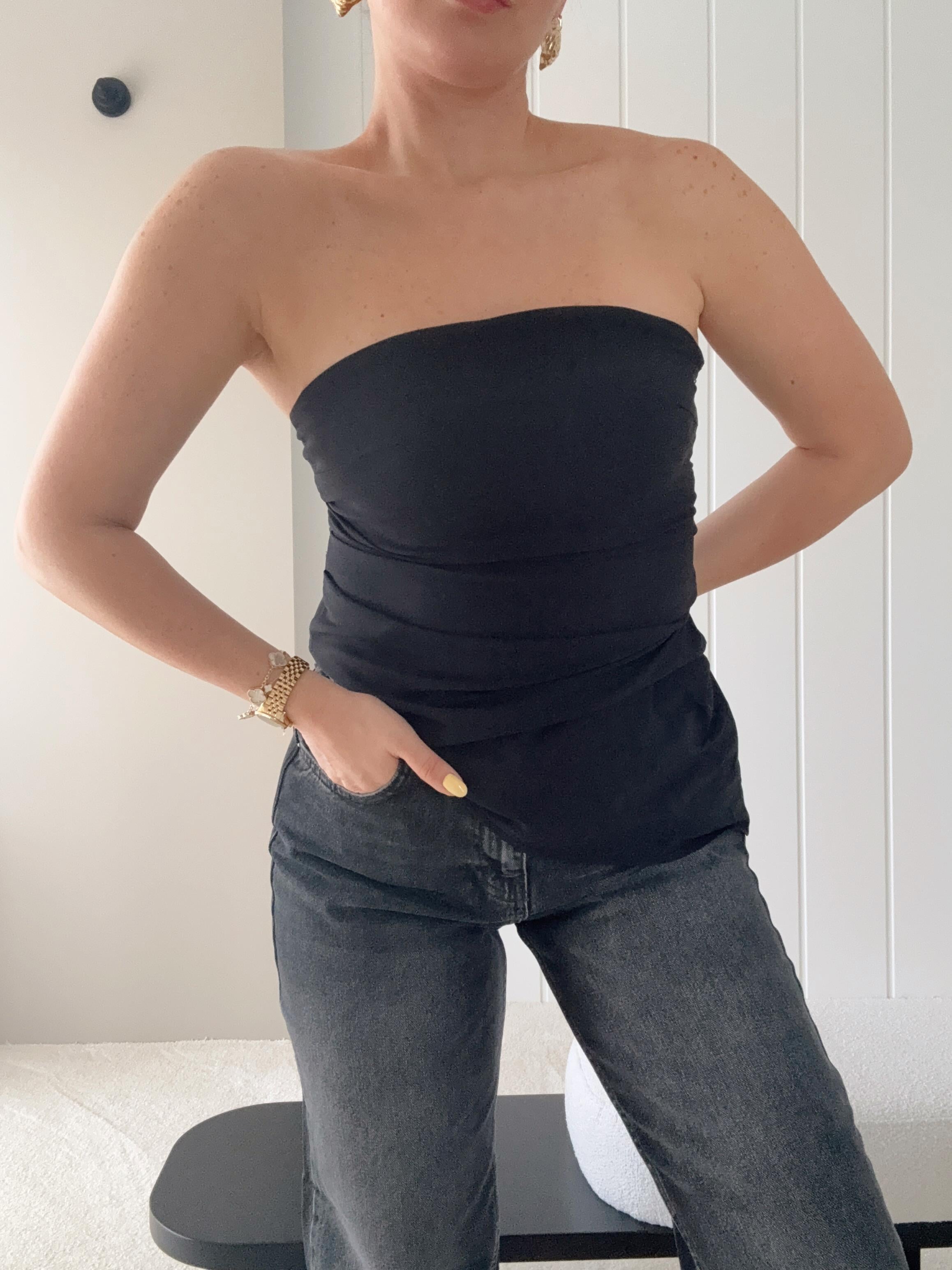 Kar Yıkama Wideleg Denim Pantolon Antrasit