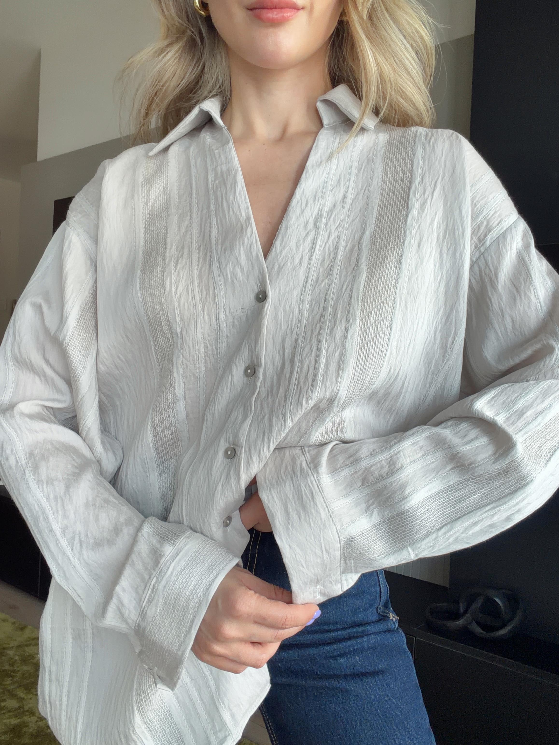Oversize Gömlek İndigo