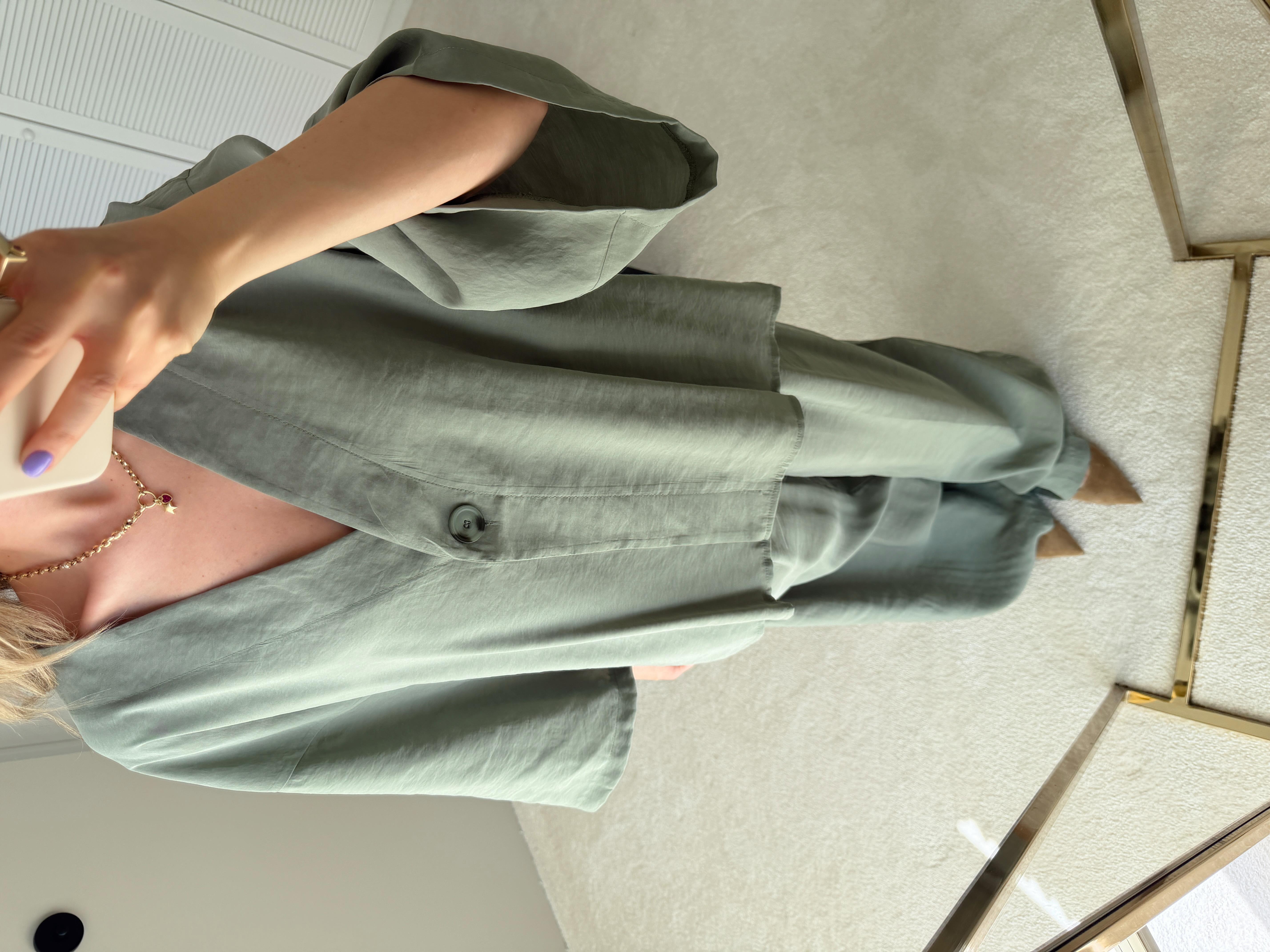 Oversize Gömlek ve Rahat Kalıp Dökümlü Pantolon Yeşil