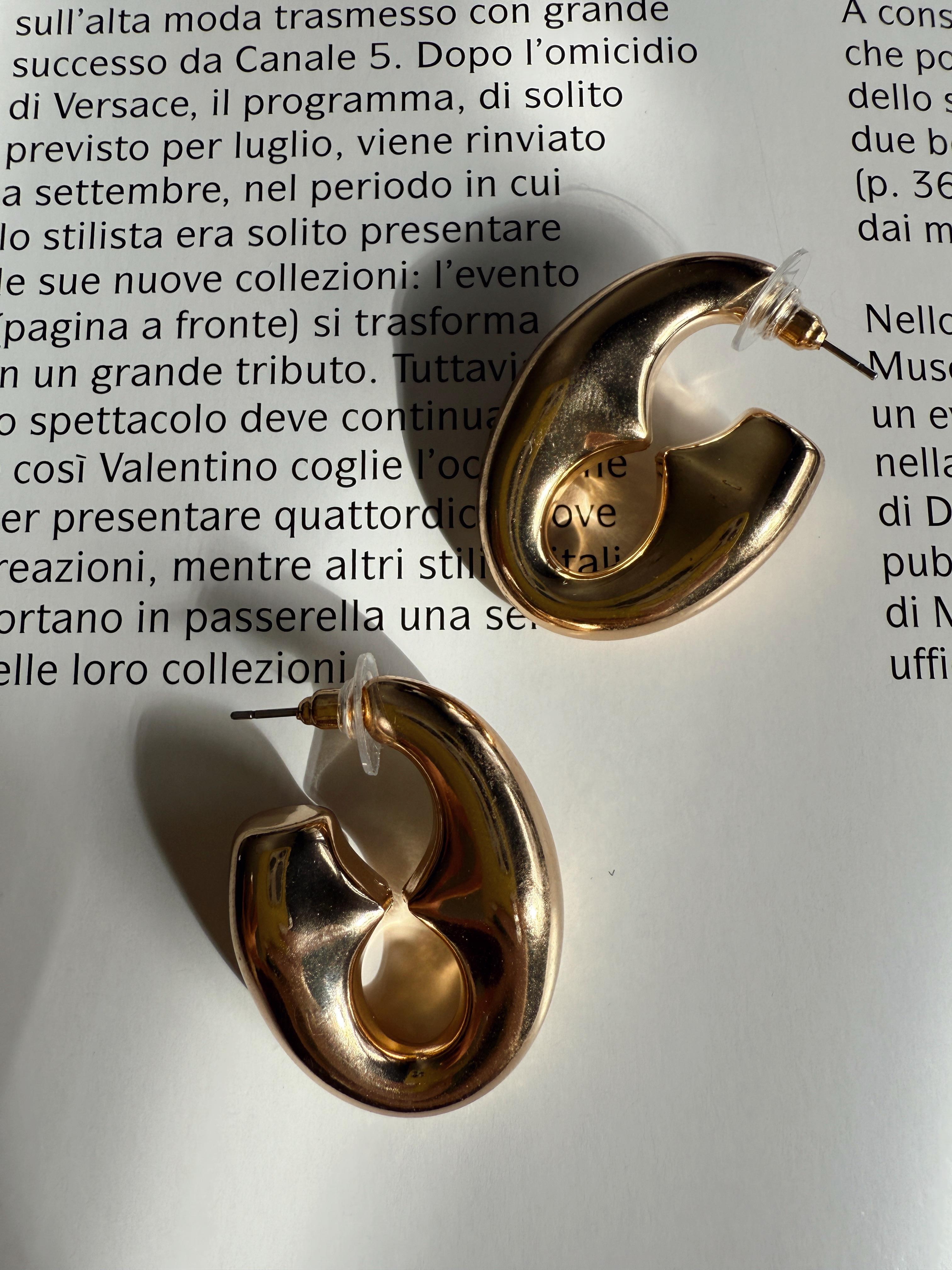 Pirinç Gold Bombe Küpe 