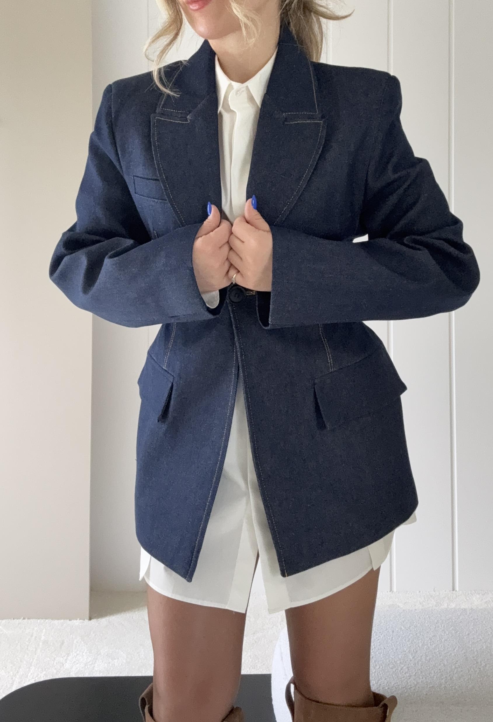Premium Seri Vatkalı Blazer Ceket Elbise 