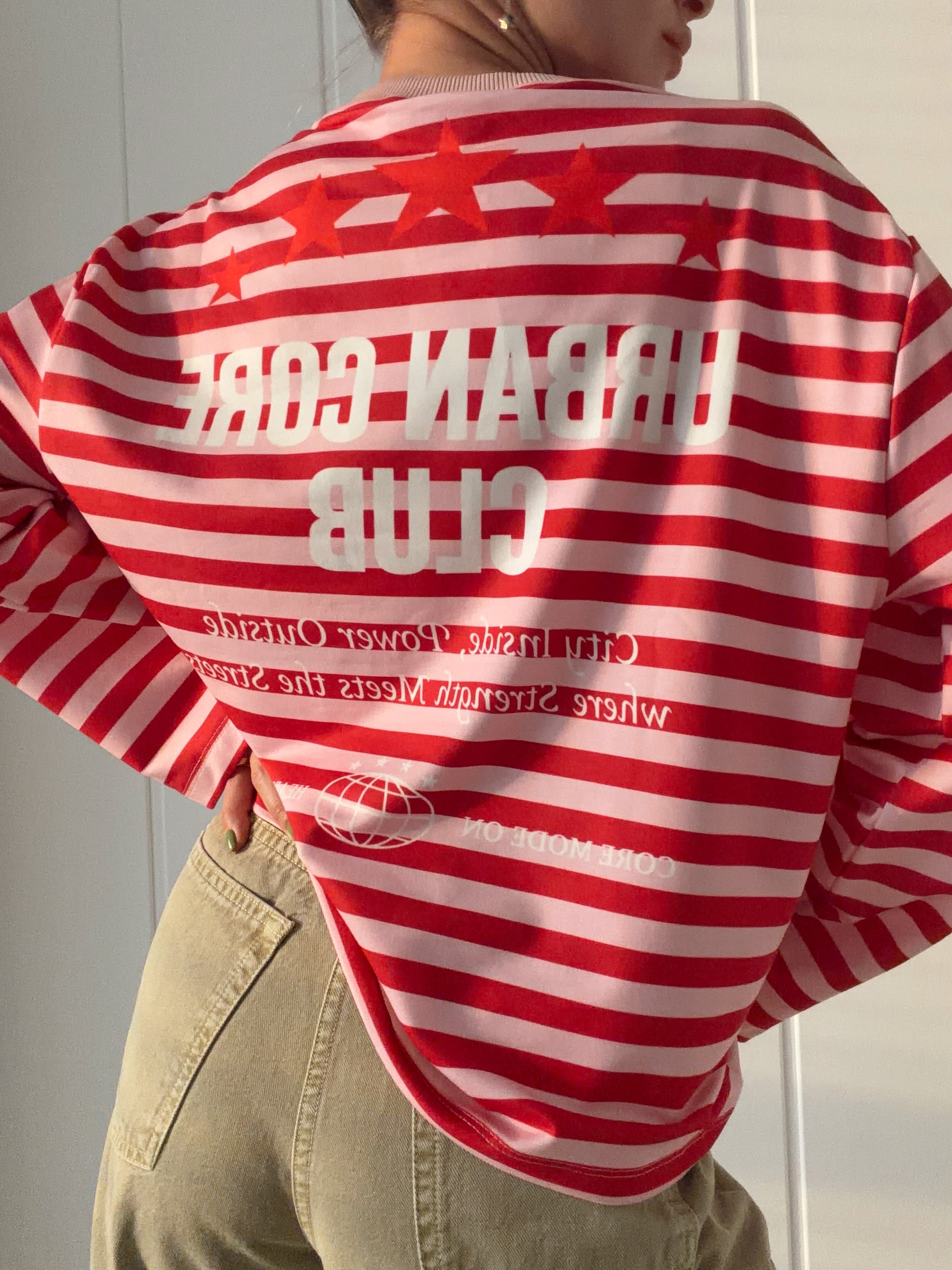 Uzun Kollu Baskılı Oversize Body URBAN CORE