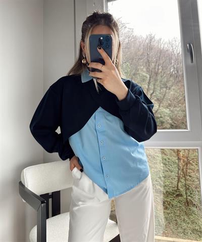 Cutout Top Match Gömlek Sweat