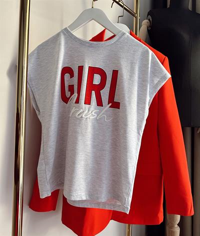 Girl T-shirt Gri
