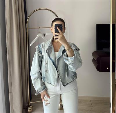 Taş Püsküllü Oversize Ceket