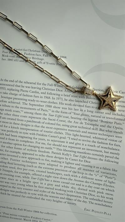 Ataç Zincir Kolye Yıldız Charm Gold