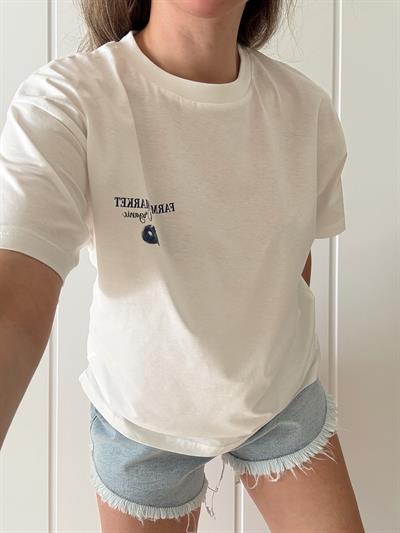Oversize Baskılı Tshirt Blueberries