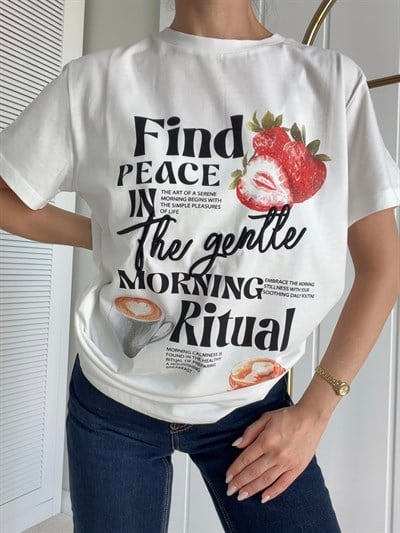 Oversize Tshirt Ekru MORNING RITUEL