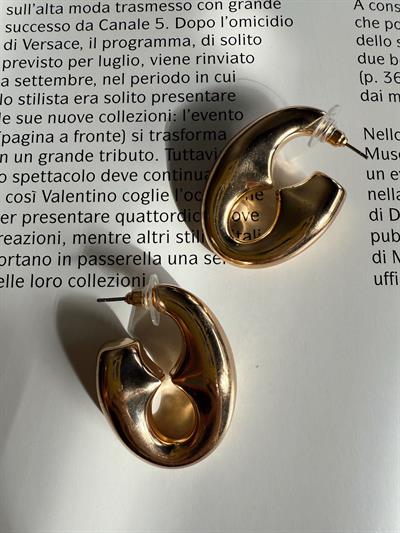 Pirinç Gold Bombe Küpe 