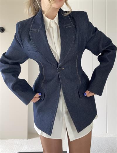 Premium Seri Vatkalı Blazer Ceket Elbise 