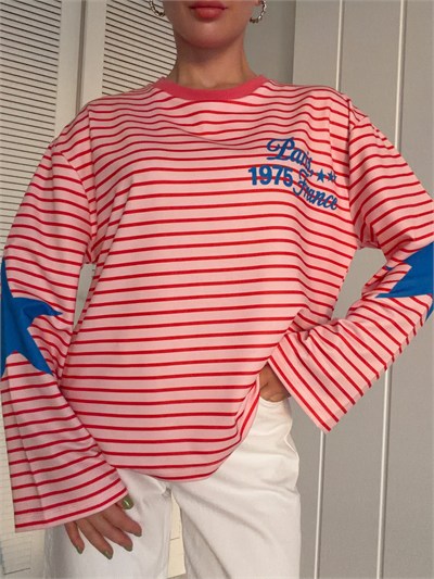 Uzun Kollu Baskılı Oversize Body 1975