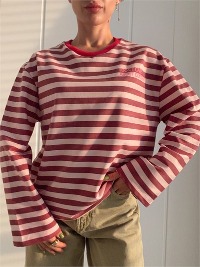 Uzun Kollu Baskılı Oversize Body DONT CARE