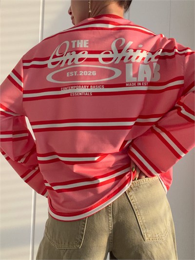Uzun Kollu Baskılı Oversize Body LAB